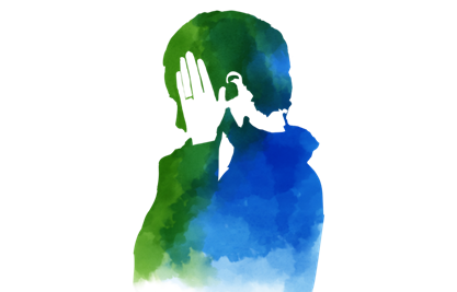 Illustration ledsen person