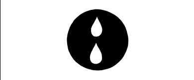 Tecknad bild av två droppar.